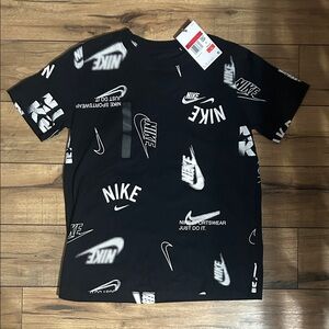 Nike Kids Black and White Graphic Tee